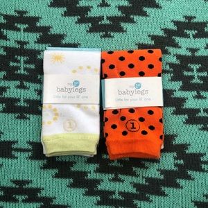 Babylegs baby leggings Orange polkadot bundle